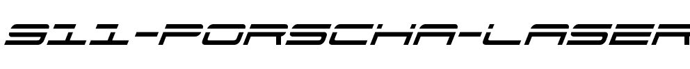 911 Porscha Laser Italic Italic.ttf