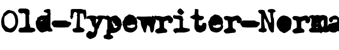 Old Typewriter Normal.ttf