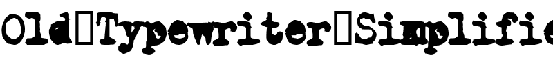 Old Typewriter Simplified.ttf