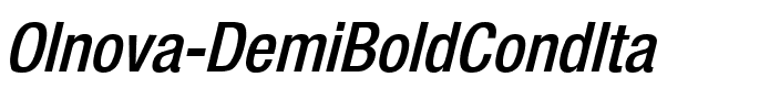 Olnova-DemiBoldCondIta Regular.ttf
