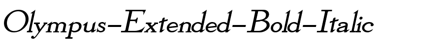 Olympus-Extended Bold Italic.ttf