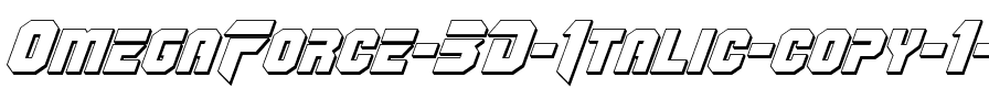 OmegaForce 3D Italic Italic.ttf