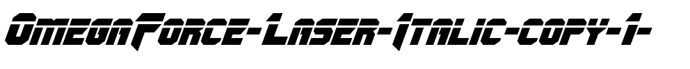 OmegaForce Laser Italic Italic.ttf