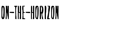 On the horizon Regular.ttf