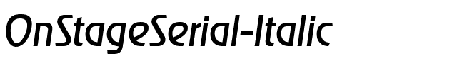 OnStageSerial Italic.ttf