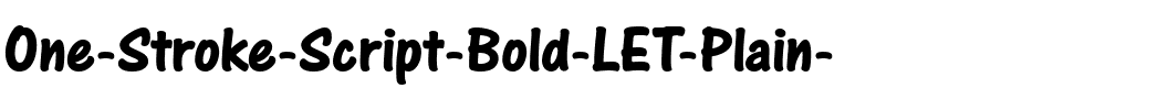 One Stroke Script Bold LET Plain.ttf