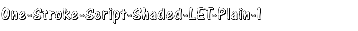 One Stroke Script Shaded LET Plain.ttf