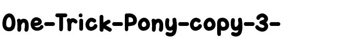One Trick Pony Regular.ttf
