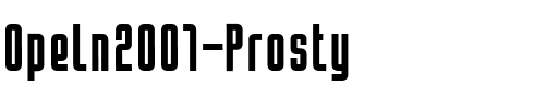 Opeln2001 Prosty Regular.ttf