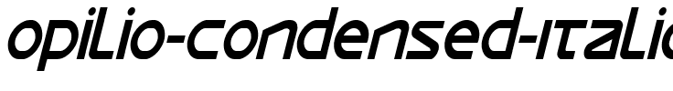 Opilio Condensed Italic Condensed Italic.ttf