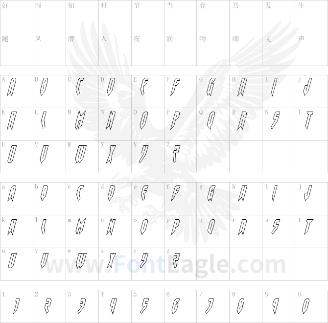 Opus-Magnus-Outline-Condensed-Italic