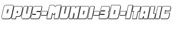 Opus Mundi 3D Italic Italic.ttf