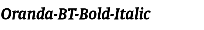 Oranda BT Bold Italic.ttf