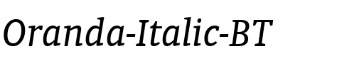 Oranda BT Italic.ttf