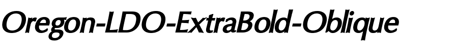 Oregon LDO ExtraBold Oblique.ttf