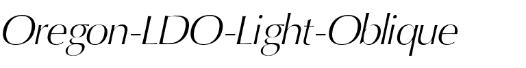 Oregon LDO Light Oblique.ttf