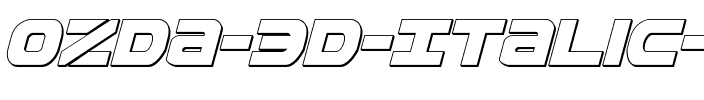 Ozda 3D Italic Italic.ttf