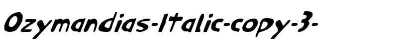 Ozymandias Italic Italic.ttf