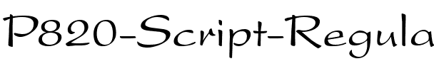 P820-Script Regular.ttf