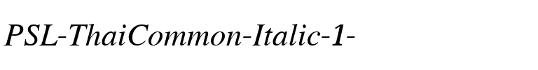 PSL-ThaiCommon Italic.ttf