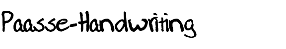 Paasse Handwriting Regular.otf