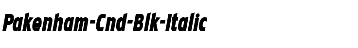 Pakenham Cnd Blk Italic.ttf