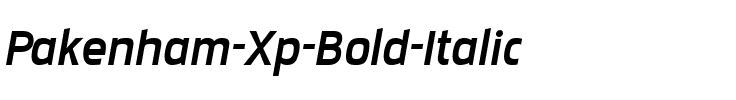 Pakenham Xp Bold Italic.ttf