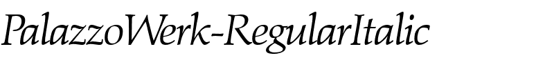 PalazzoWerk RegularItalic.ttf
