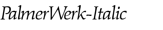 PalmerWerk Italic.ttf