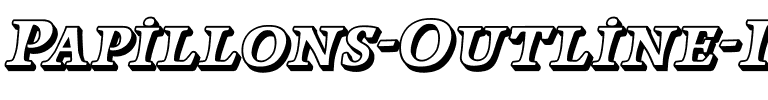 Papillons Outline Italic.otf