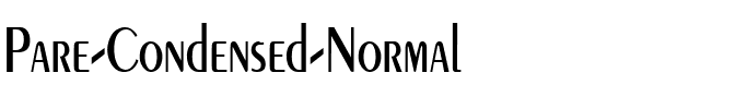 Pare Condensed Normal.ttf
