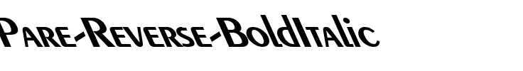 Pare Reverse BoldItalic.ttf