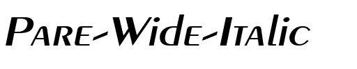 Pare Wide Italic.ttf