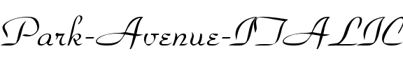 Park Avenue ITALIC.ttf
