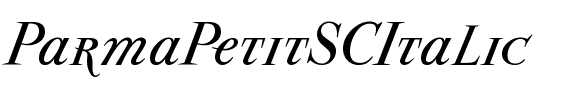 ParmaPetitSCItalic Regular.ttf