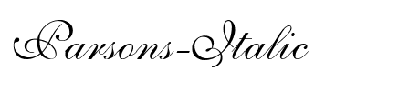 Parsons Italic Regular.ttf