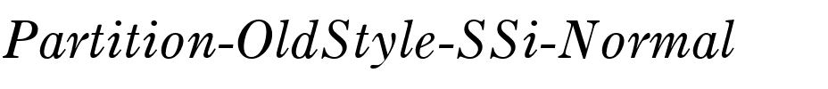 Partition OldStyle SSi Normal.ttf
