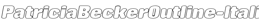 PatriciaBeckerOutline Italic.ttf