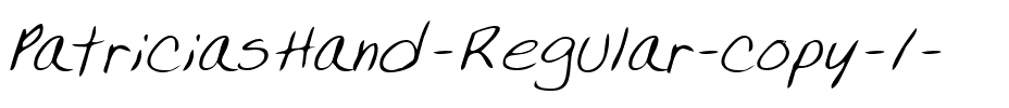 PatriciasHand Regular.ttf