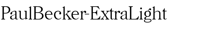 PaulBecker-ExtraLight Regular.ttf