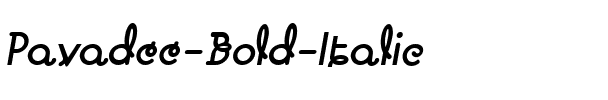Pavadee Bold Italic.ttf