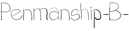 Penmanship: B- Regular.ttf
