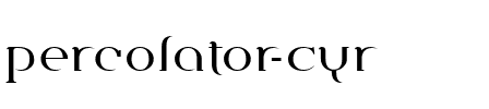 Percolator Cyr Regular.ttf