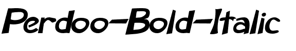 Perdoo Bold Italic.ttf