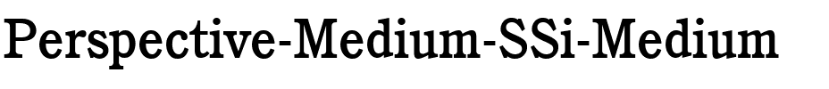 Perspective Medium SSi Medium.ttf