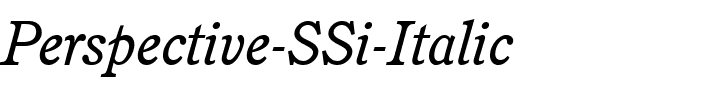 Perspective SSi Italic.ttf