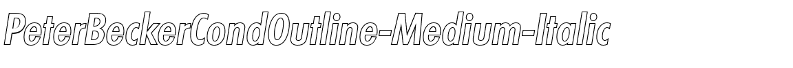 PeterBeckerCondOutline-Medium Italic.ttf