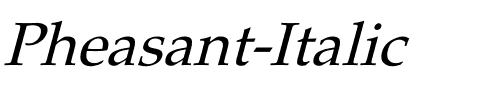 Pheasant Italic.ttf