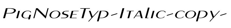 PigNoseTyp Italic Italic.ttf