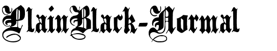 PlainBlack Normal.ttf
